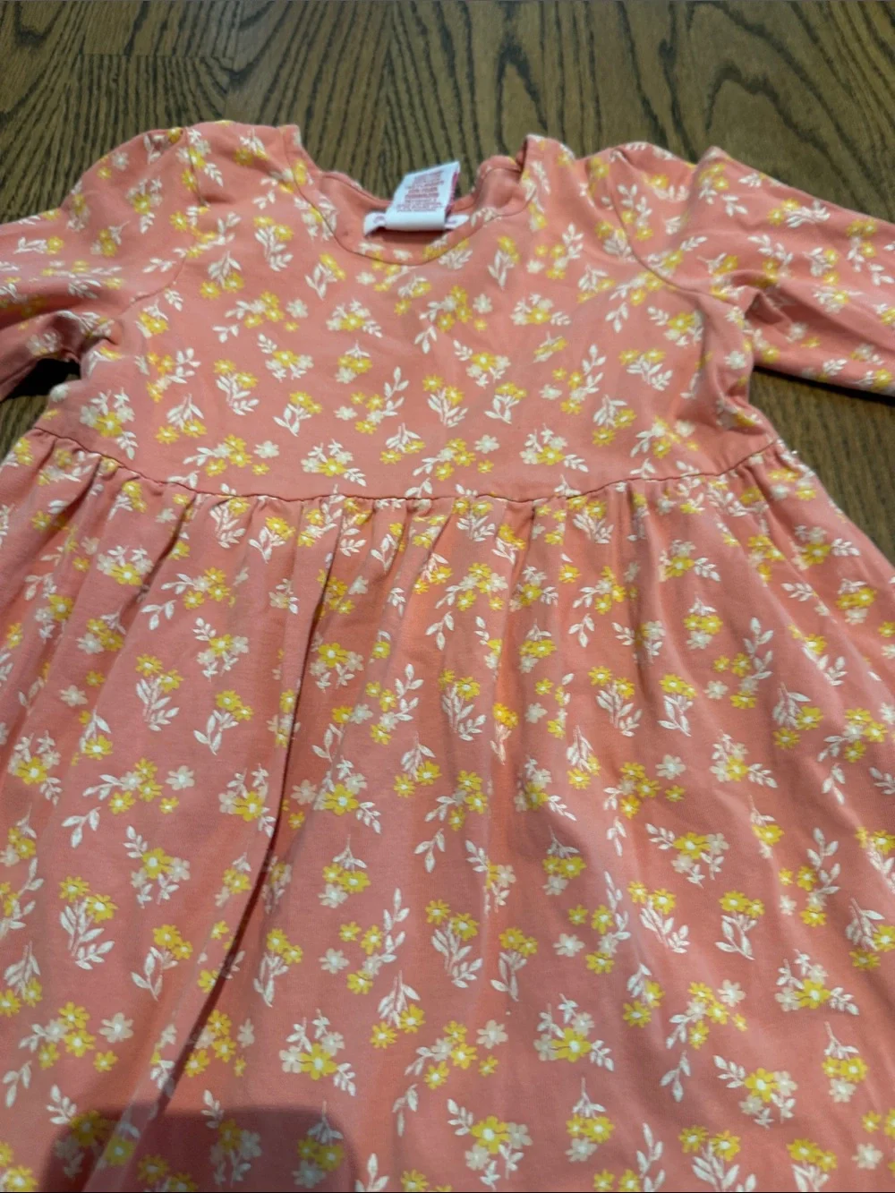 Tommy Bahama Coral Pink Floral Long-Sleeve Dress